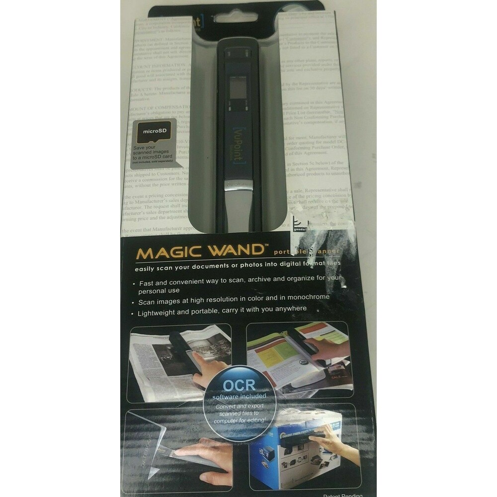 VuPoint Magic Wand Portable Handheld Scanner PDS‑ST410‑VP NEW NIOB